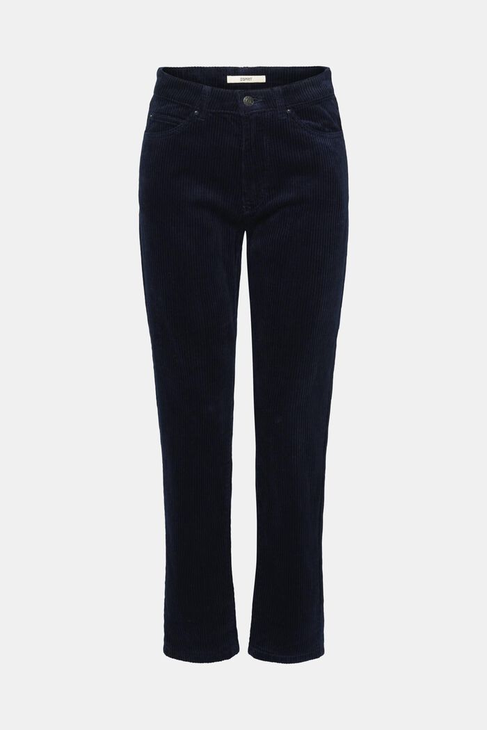 Mom fit cord trousers, NAVY, detail image number 2