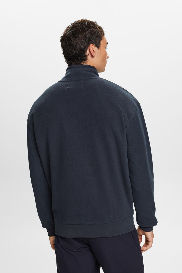 Fleece Half Zip Sweatshirt, PETROL BLUE, detail image number 3