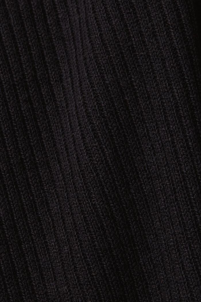 Rib-knit dress, linen blend, BLACK, detail image number 5