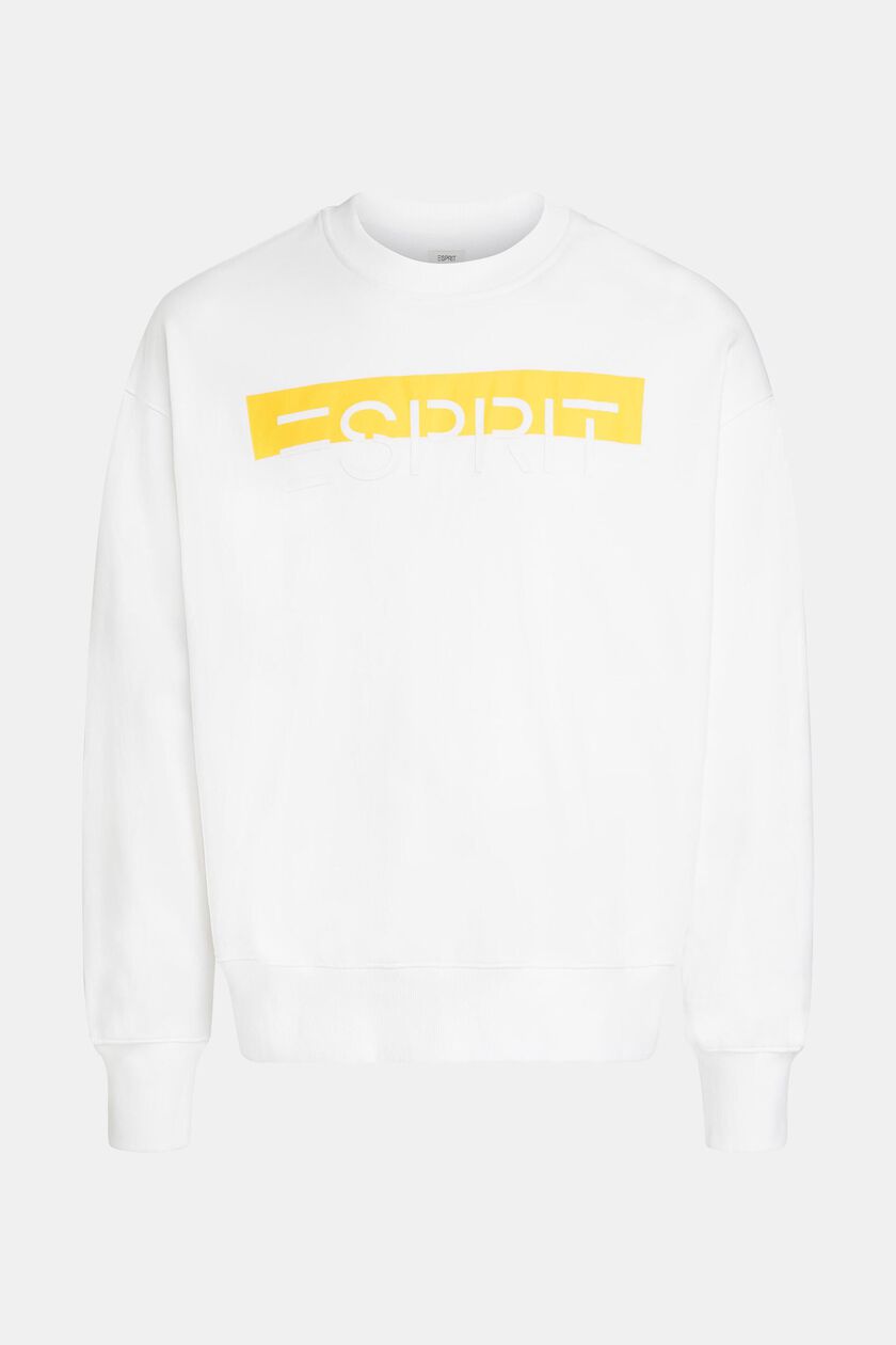 Matte shine logo applique sweatshirt