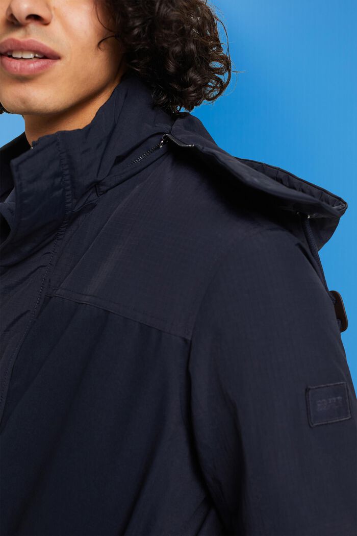 Utility jacket with detachable hood, NAVY, detail image number 2