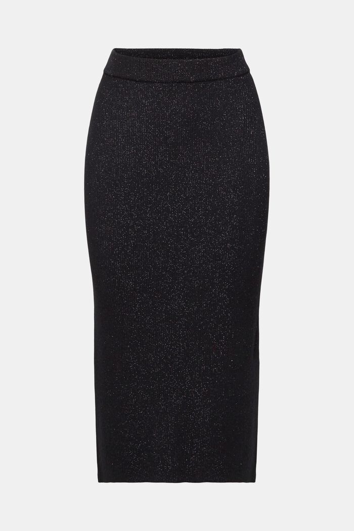 Sparkly midi skirt, BLACK, detail image number 2