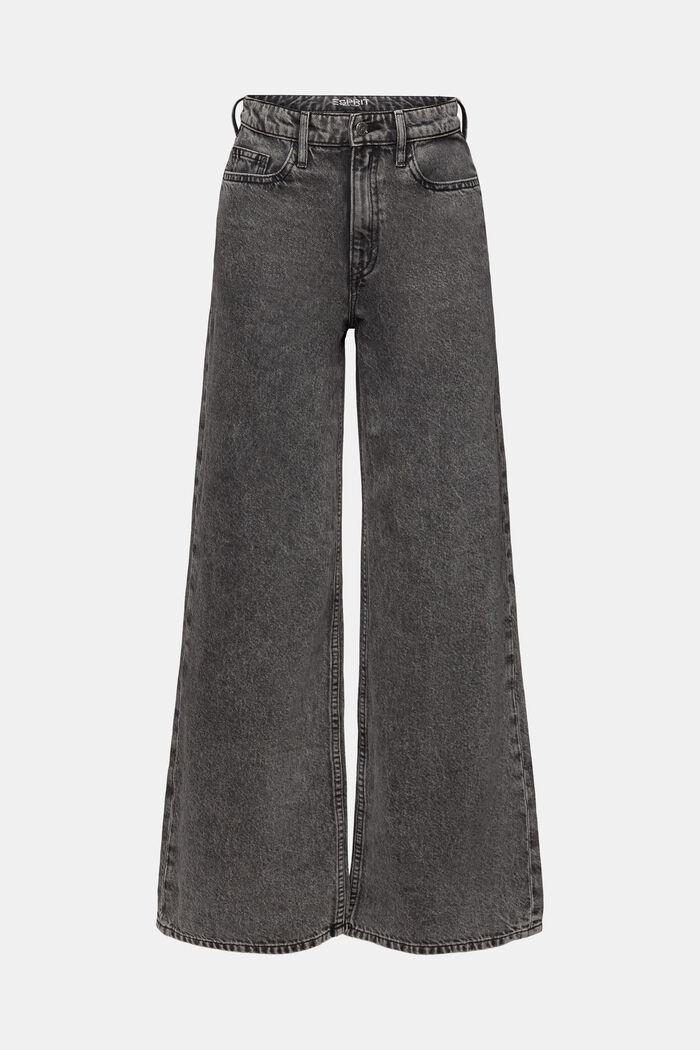 High-Rise Retro Wide-Leg Jeans, GREY DARK WASHED, detail image number 7