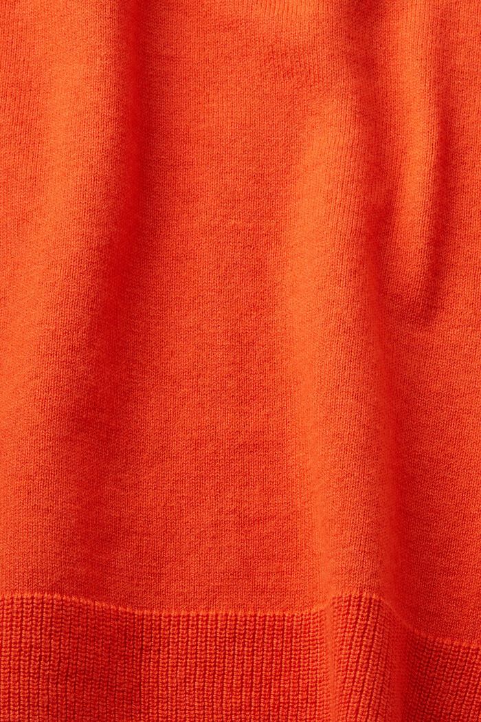 Short-sleeved knit sweater, ORANGE RED, detail image number 5
