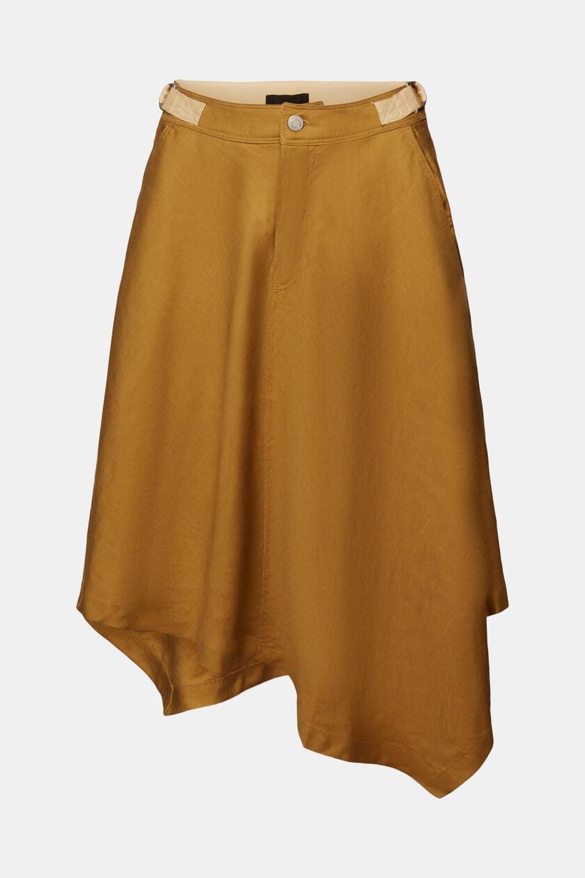 Midi skirt with a handkerchief hem