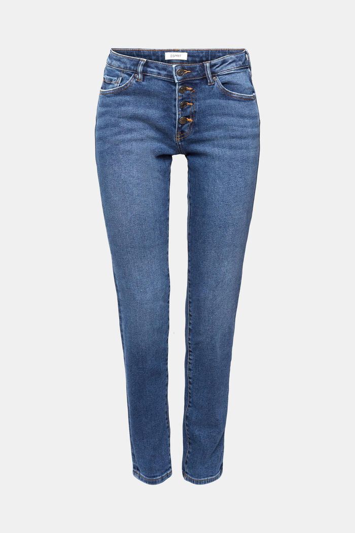 Mid-Rise Slim Stretch Jeans, BLUE MEDIUM WASHED, detail image number 7