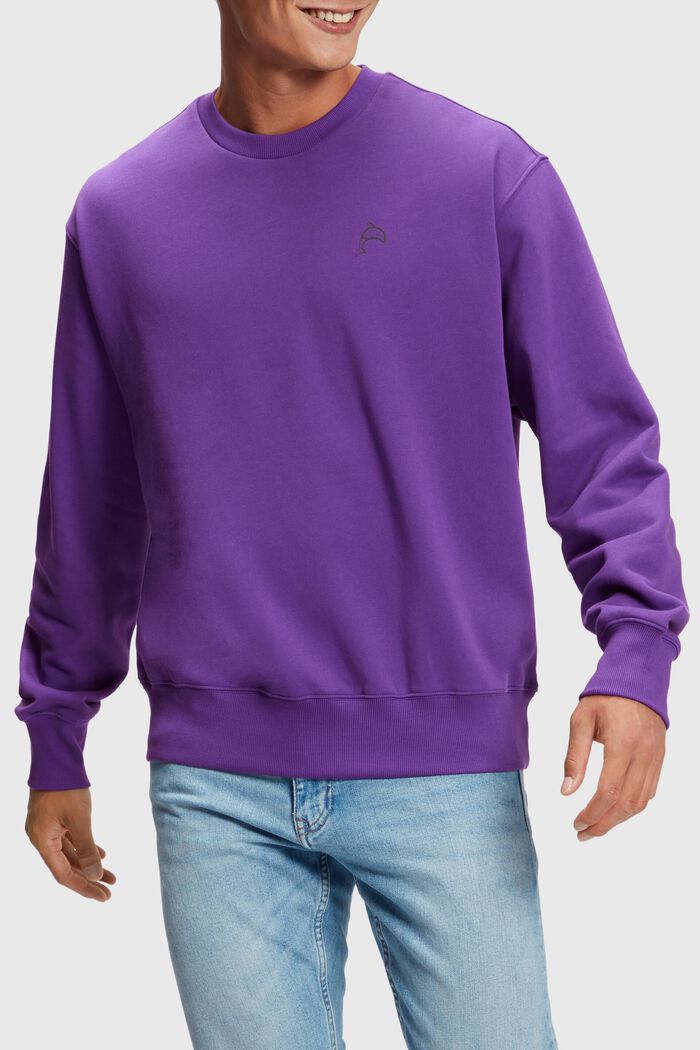 Color Dolphin Sweatshirt, BERRY PURPLE, detail image number 0
